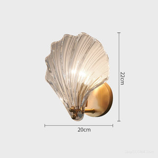 Cassandra - Modern Minimalist Glass Shell Gold Wall Light