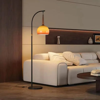 Solenne - Modern LED Sunset Arc Floor Lamp with Remote Control