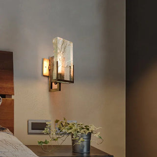 Massimo  - Modern Gold Frosted Glass Style Wall Light