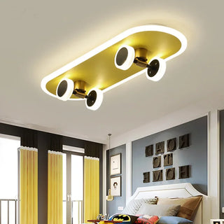 Yubbe - Gold Modern Skateboard LED Ceiling Light
