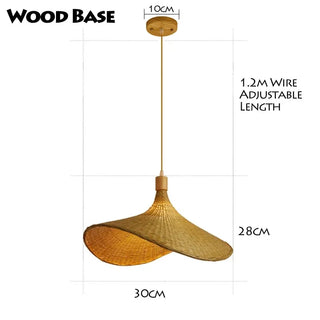 Dura Series - Handwoven Rattan Wicker Bamboo Wood Pendant Lights