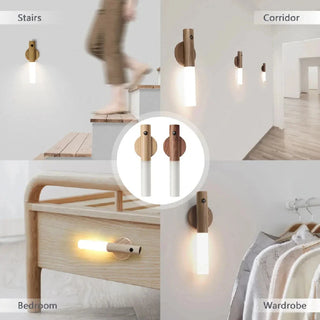 Denise - Detachable Sensor On/Off Reachable Wood Wall Light