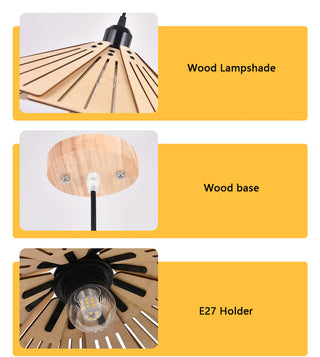 Cornell - Creative Pastoral Wooden Ceiling  Pendant