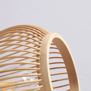 Rafah - Scandinavian Handwoven Bamboo Hanging Round Rattan Ceiling Light