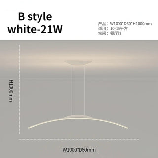 Emiliano - Modern Thin Curved Bar Ceiling Light Chandelier