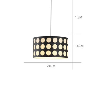 Derya - Abstract Polka Dot Black Gold Hanging Ceiling Light Chandelier