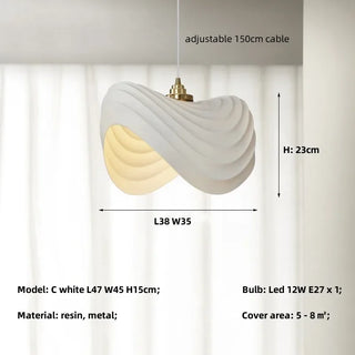 Lisbon - Minimalist Macron Droplight Hanging Patterned Shade Pendant Light