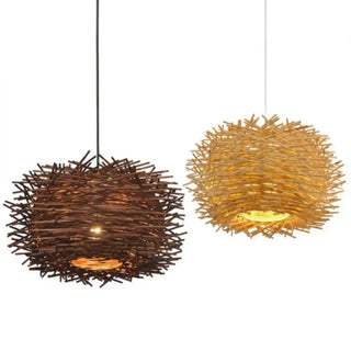 Hebron - Japanese Rattan Style Woven Bamboo Chandelier Hanging Light