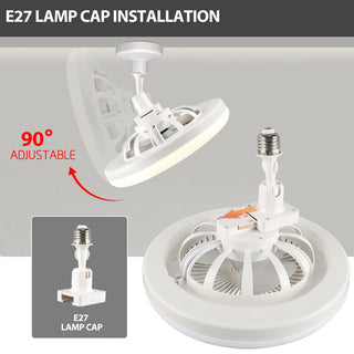 Cassipora - 2-in-1 Ceiling Fan Light E27 LED 30W