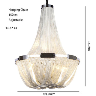 Ayzal - Modern Tassel Chain Hanging Chandelier