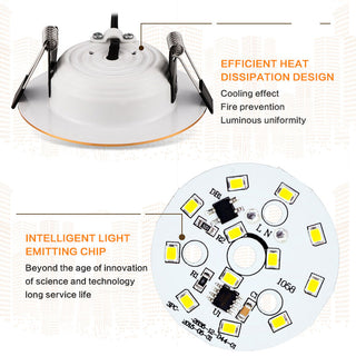 Dover - Modern Round White/Gold Ceiling Spotlight Downlight
