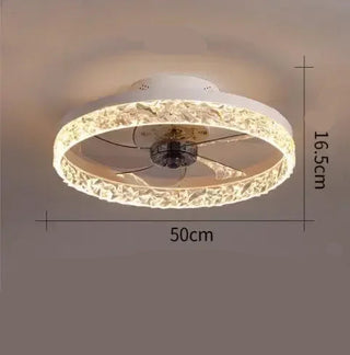 Hilarion - Crystal Chandelier Light Ceiling Fan 5 Blade