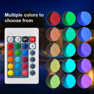 Hipolito - LED Waterproof  USB Chargeable RGB Color Indoor& Outdoor Stone Landscape Lighting