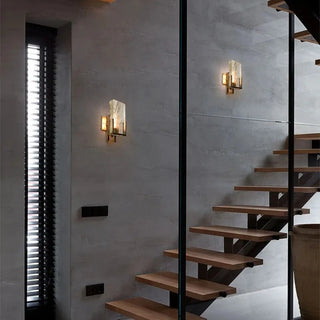 Massimo  - Modern Gold Frosted Glass Style Wall Light