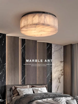 Mandera - Modern Flush Mount Marble Stone Ceiling Light