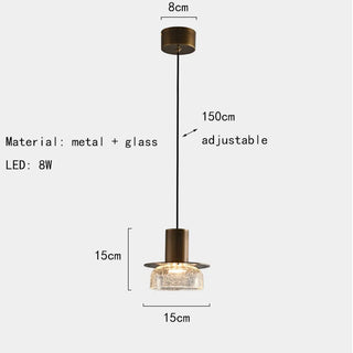 Havre - Cracked Glass Dome Layered Hanging Pendant Ceiling Light