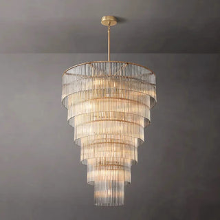Vanessa - Modern Statement Tiered Crystal Hanging Chandelier