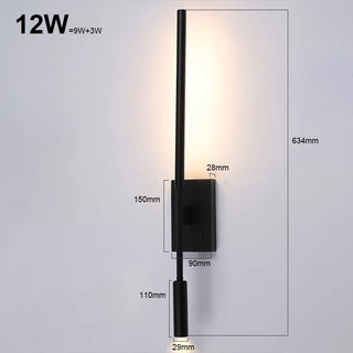 Saundra - Modern LED Wall Lamp Indoor Bedside Rotation Sconce Reading Light