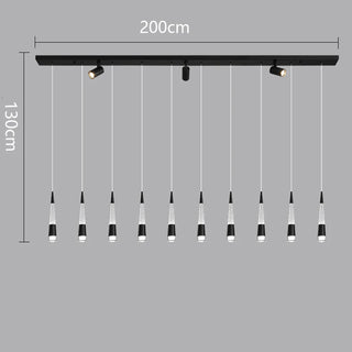 Riva - Modern Hanging Cone Glass Striped Pedant Ceiling Light
