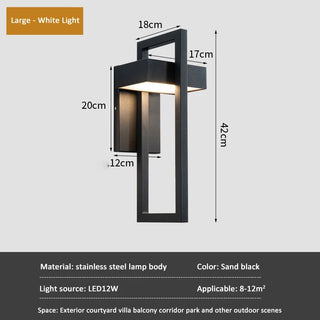 Merlen - Modern Black Outdoor Wall Light