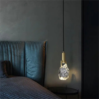 Monte - Crystal Pendant Gold Black Cord Hanging Ceiling Light