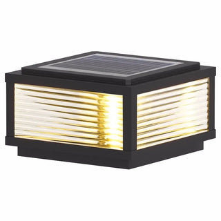 Nix - Horizontal Stripes Pier-Mount Outdoor Pillar Light