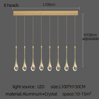 TearDrop - Crystal Chandelier Modern LED Ceiling Light