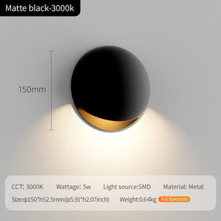 Thiago - Modern Circular Coloured Glass Dome Wall Light