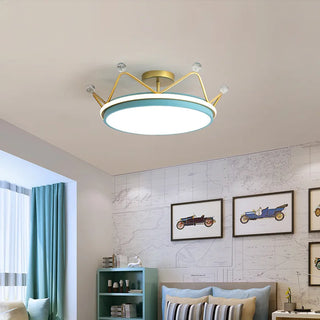 Sandrine - Reflecting Star Round LED Moon Children's Ceiling Light