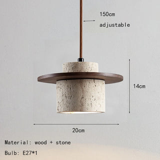 Örebro - Brown Marble Stone Round Shade Hanging Pendant Ceiling Light