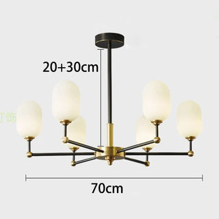 Buds - White Jade Glass Pipe Erected Round Ceiling Light