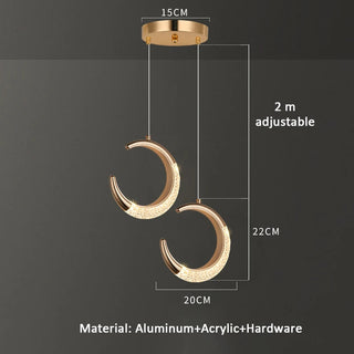 Sundus - Modern Round Tube Patterned Glass Hanging Ceiling Light