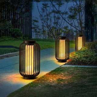 Nivelle Art Deco outdoor lawn floor lamp with warm white LED lighting for garden