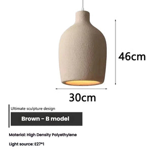 Almada - Wabi Sabi Dome Beige Hanging Ceiling Pendant Light