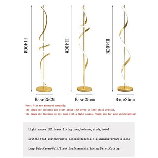 Edmond - Modern LED Twisted Floor Lamp