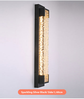 Cole - Modern Stainless Steel LED Patterned Glass Wall Light