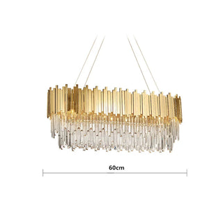 Alessia - Modern Round Gold Crystal Glass Ceiling Light Chandelier