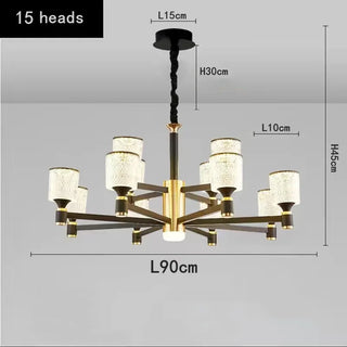 Nagina - Modern Gold Crystal Round Ceiling Chandelier