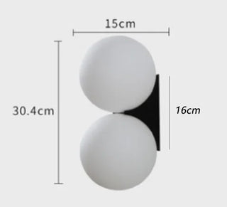 Eyre - Modern Minimalist White Milk Shade Circular Glass Ball Wall Light