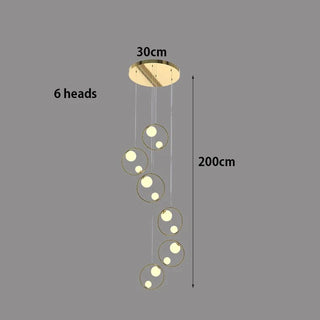 Abigail - Modern Round Gold Ball Hanging Ceiling Chandelier