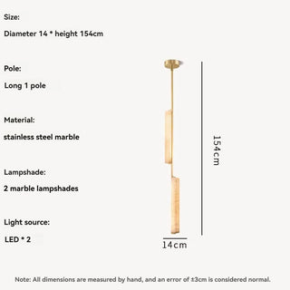 Fiorella - Modern Minimalist Marble Hanging Chandelier