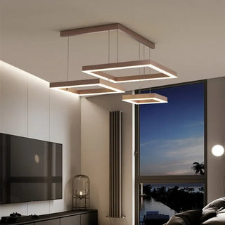 Spectre - Modern Minimalist Dimmable Hanging Square LED Ceiling Light Chandelier
