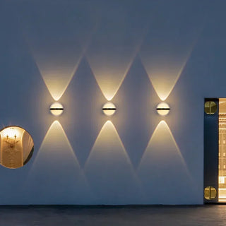 Leoline - Modern 10W Round/Rectangular LED Outdoor Wall Light