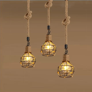 Hobo - Retro Handmade Hemp Rope Pendant Hanging Ceiling Light