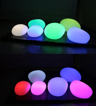 Hipolito - LED Waterproof  USB Chargeable RGB Color Indoor& Outdoor Stone Landscape Lighting