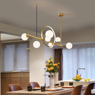 Tokyo - Modern Line Crystal Glass Gold Ceiling Light Chandelier