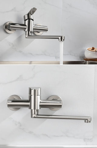 Nikole - Stainless Steel Wall Mounted Dual Hole Mixer Tap