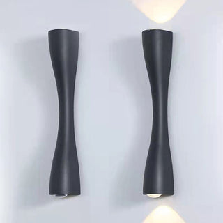 Griffy - Outdoor LED Up/Down Modern Curved Wall Light