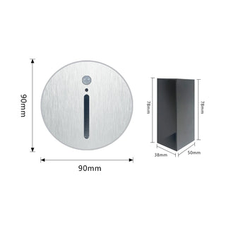 Desiree - Round Embedded Footlights Stair Motion Sensor Recessed LED Wall Lamp