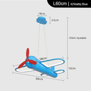 Daphnis - Children's Room Hanging Airplane LED Ceiling Light